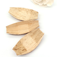 Barco de sushi de bambu em formato irregular, descartável 100% natural, folha de palmeira de bambu